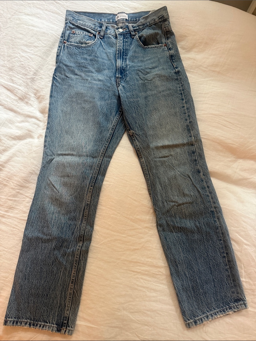 Zara Women's Boot-Cut Jeans in Faded Blue